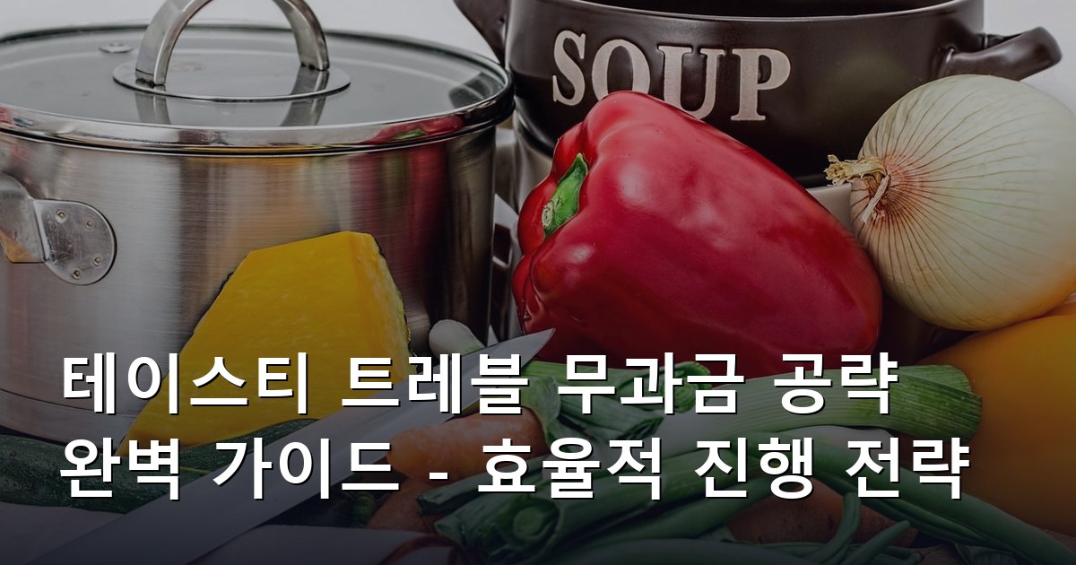 테이스티 트레블 무과금 공략 완벽 가이드 - 효율적 진행 전략